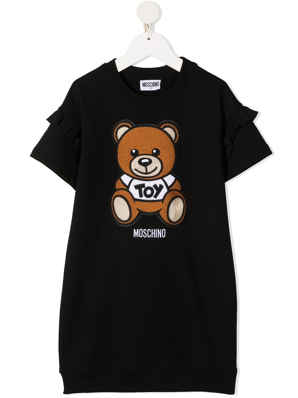 фото Moschino kids платье-футболка с принтом