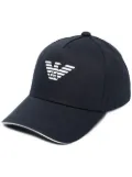 Emporio Armani logo embroidered baseball cap - Blue