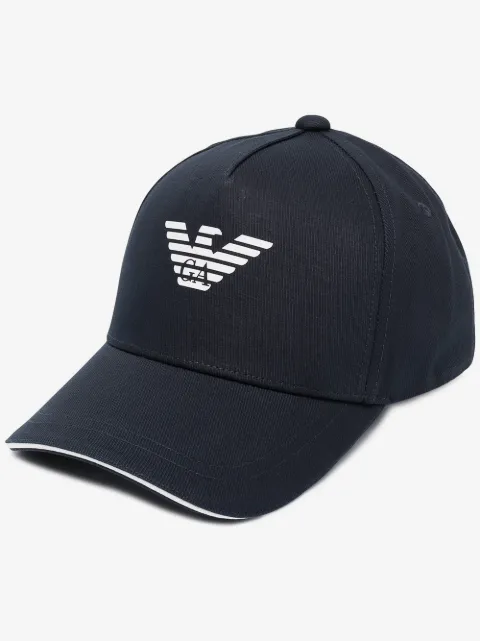 Emporio Armani logo embroidered baseball cap