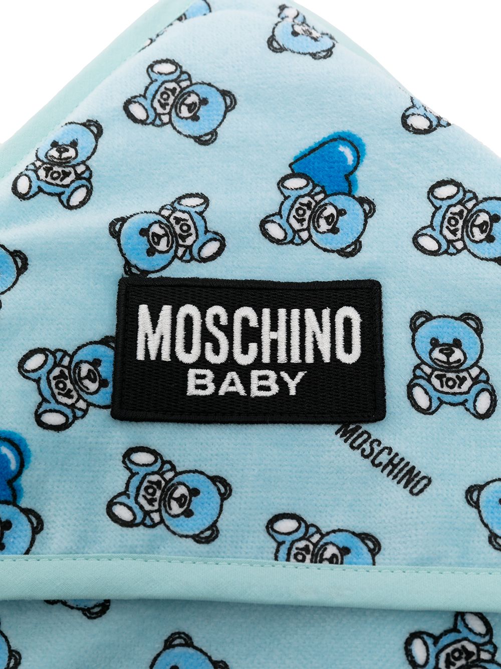 фото Moschino kids полотенце с узором toy bear