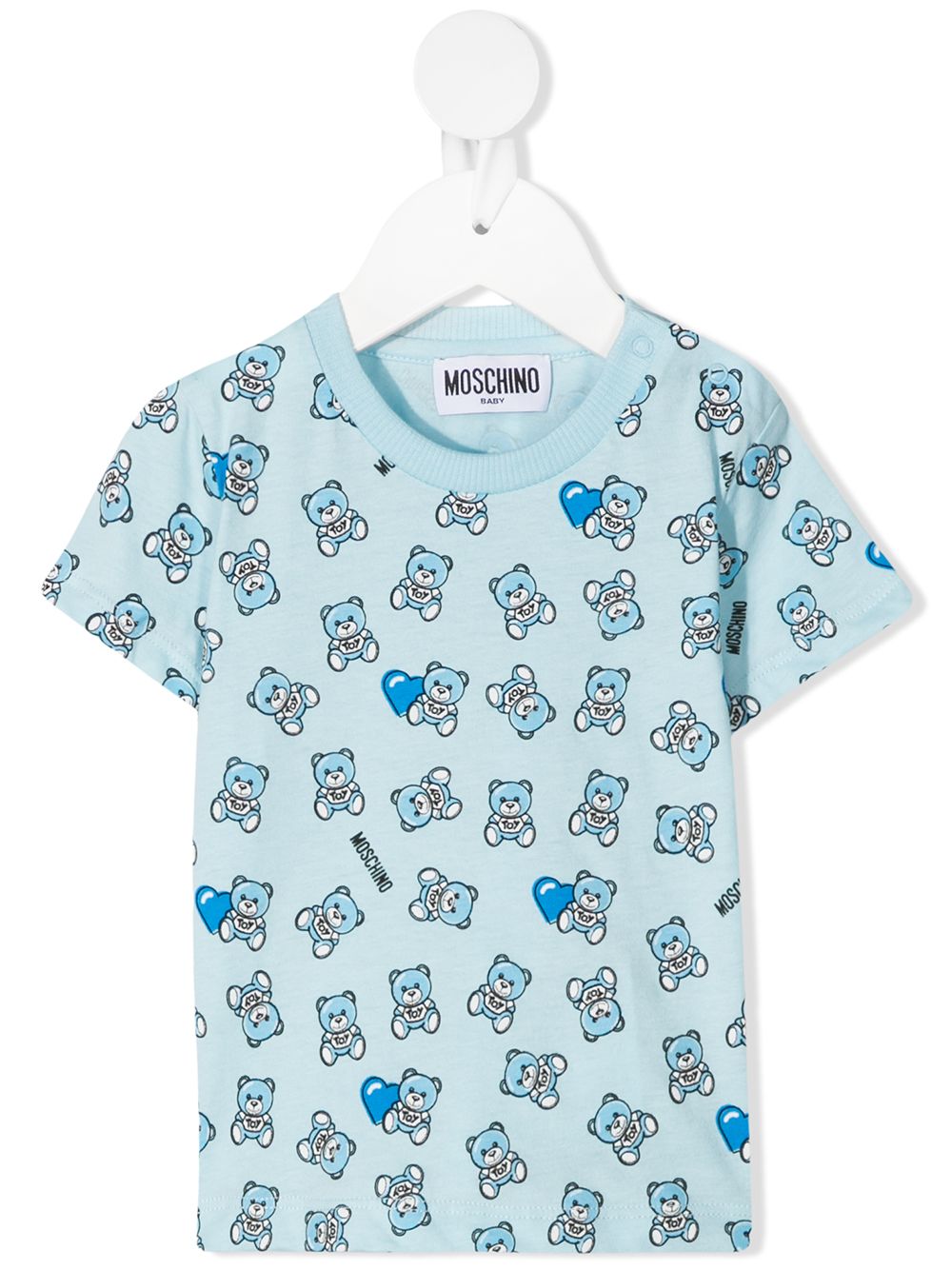 фото Moschino kids футболка с принтом toy bear и короткими рукавами