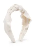 Il Gufo raw-cut edge hairband - White
