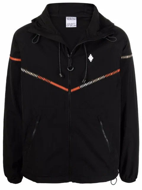 COUNTY OF MILAN tape-detail windbreaker