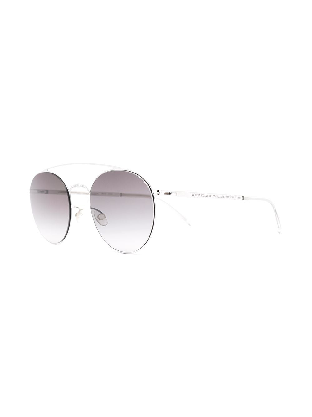 Shop Mykita Mirrored Round-frame Sunglasses In Silver