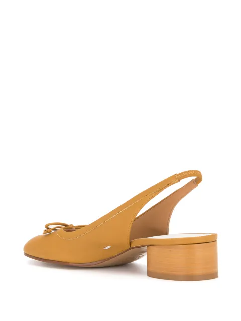 maison margiela green tabi slingback heels