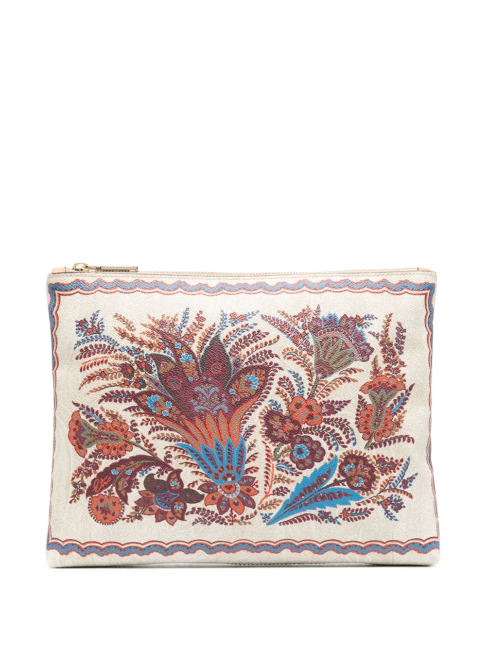 Etro клатч с цветочной вышивкой