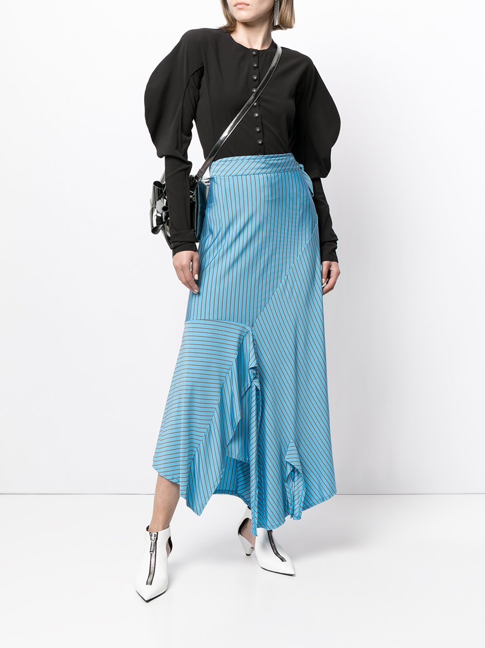 MM6 Maison Margiela Striped mid-length Skirt - Farfetch