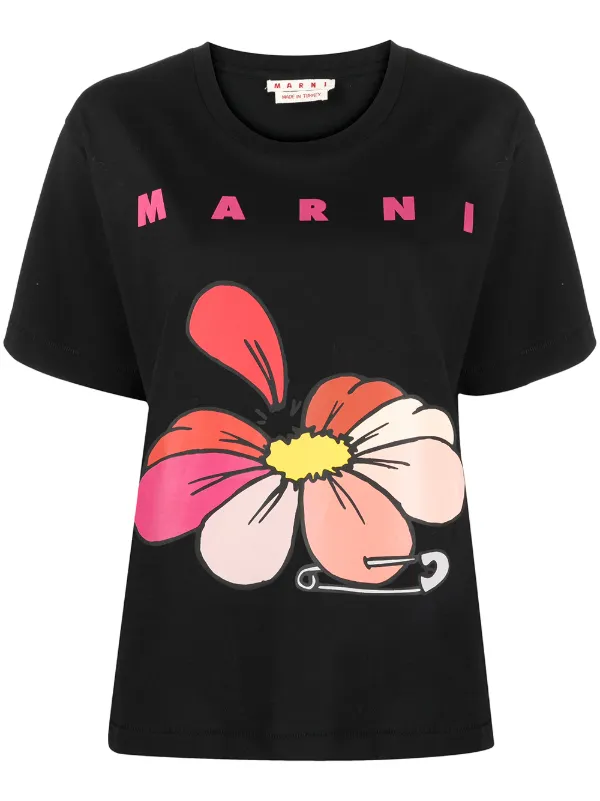 Marni フローラル ロゴ Tシャツ 通販 Farfetch