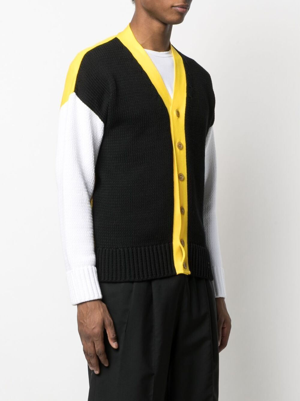 Shop Opening Ceremony Colour-block Panelled Cardigan In Schwarz