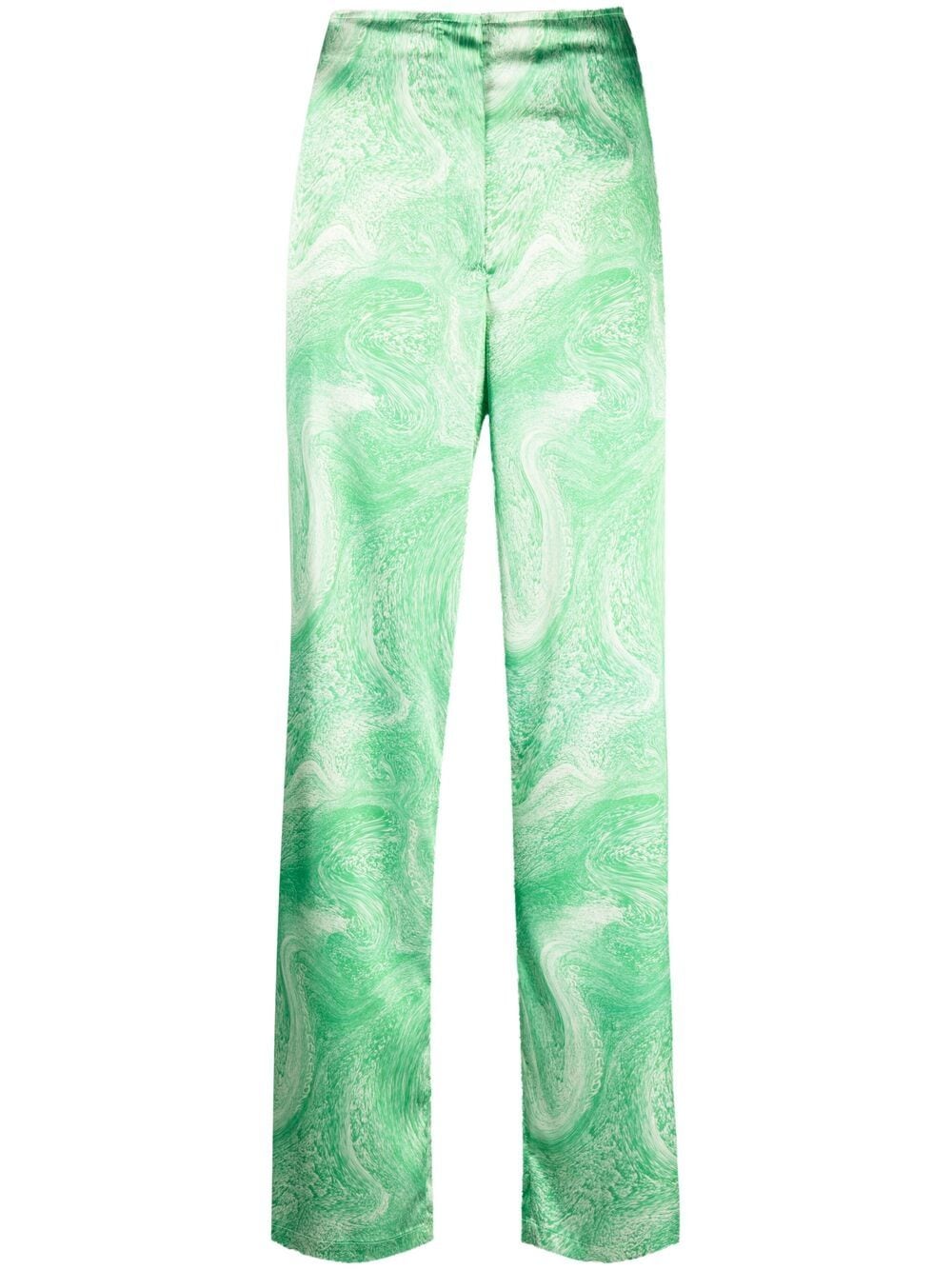 OPENING CEREMONY MARBLE-EFFECT STRAIGHT-LEG TROUSERS