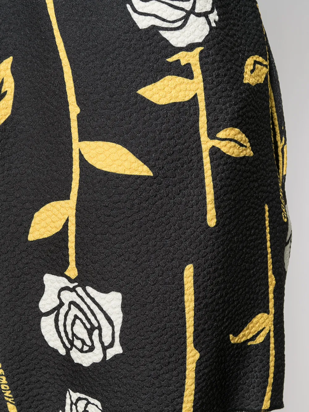 Opening Ceremony Rose-print Elasticated Shorts In Black
