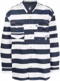 Billionaire Boys Club striped button-up shirt - Blue