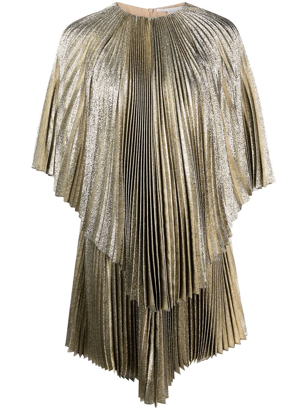 фото Stella mccartney плиссированное платье с эффектом металлик
