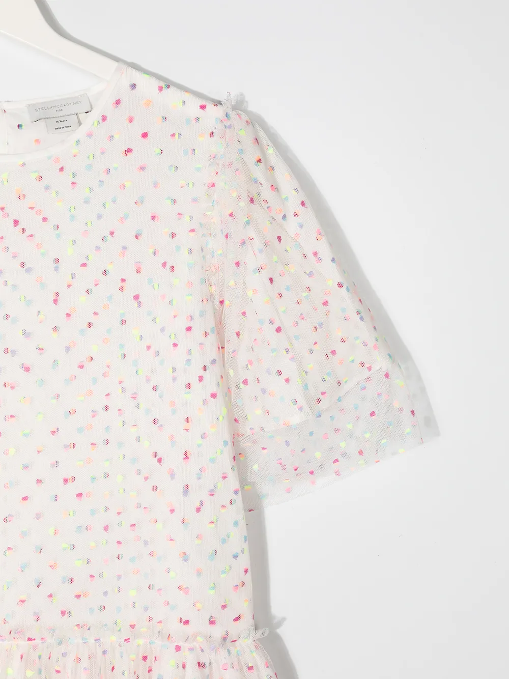 фото Stella mccartney kids платье из тюля в горох