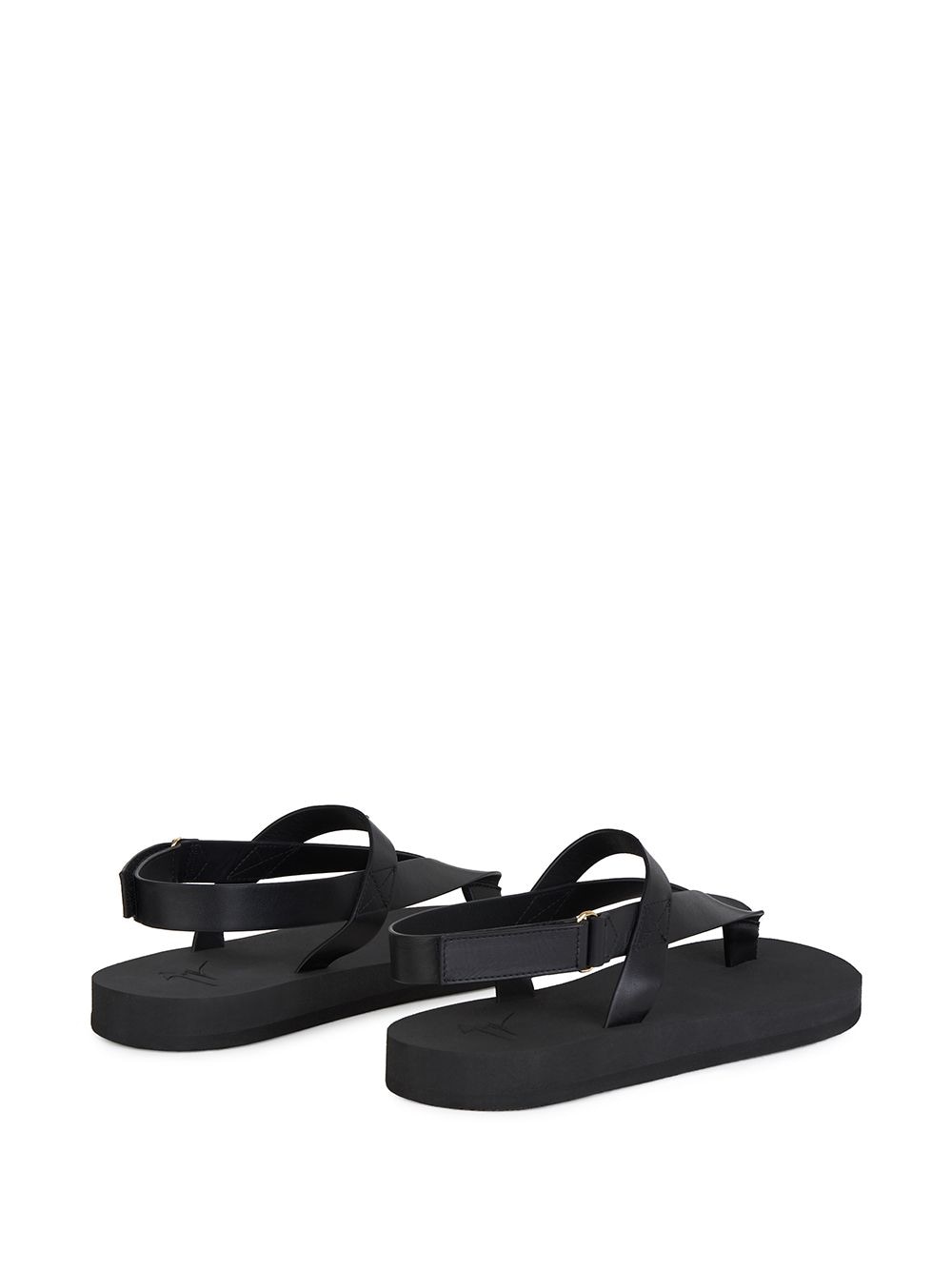 Shop Giuseppe Zanotti Thong Strap Sandals In Black