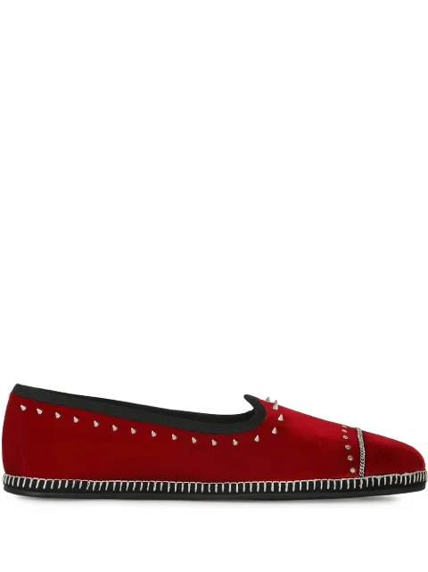 Giuseppe Zanotti studded velvet loafers 