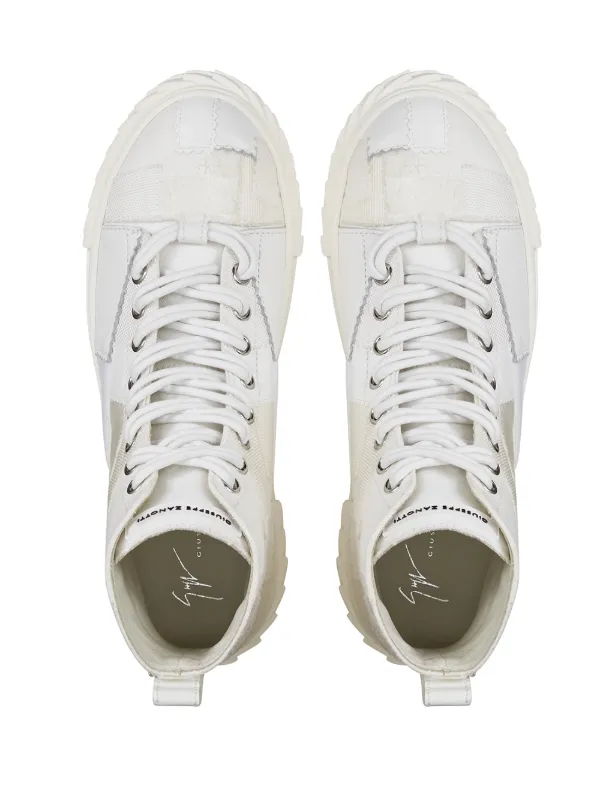 giuseppe zanotti patchwork sneakers
