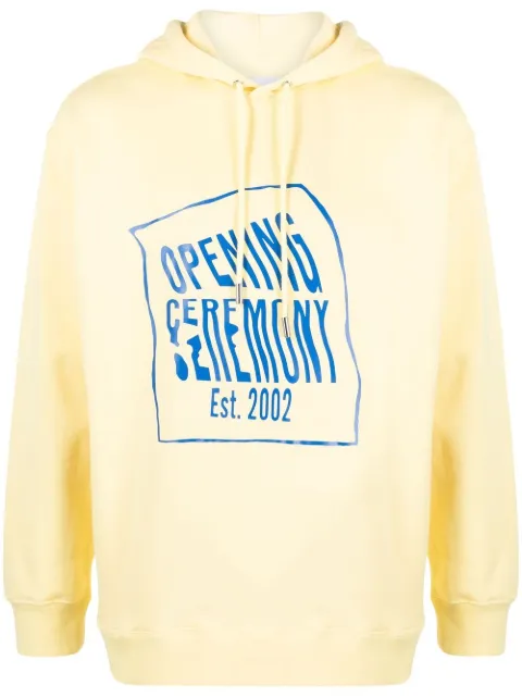 Opening Ceremony warped logo-print cotton hoodie