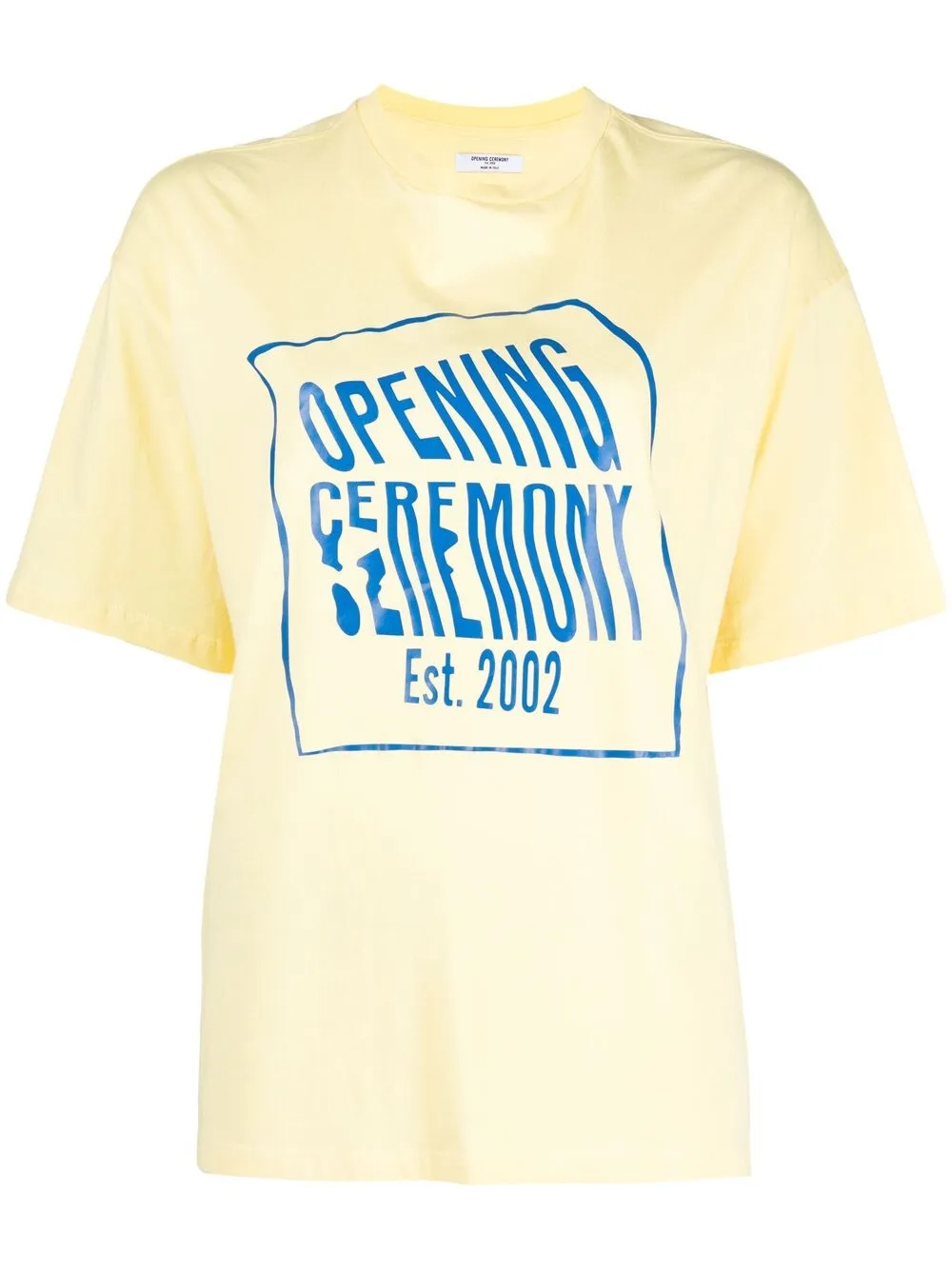 Opening Ceremony Warped Logo-print Short-sleeve T-shirt In Yellow