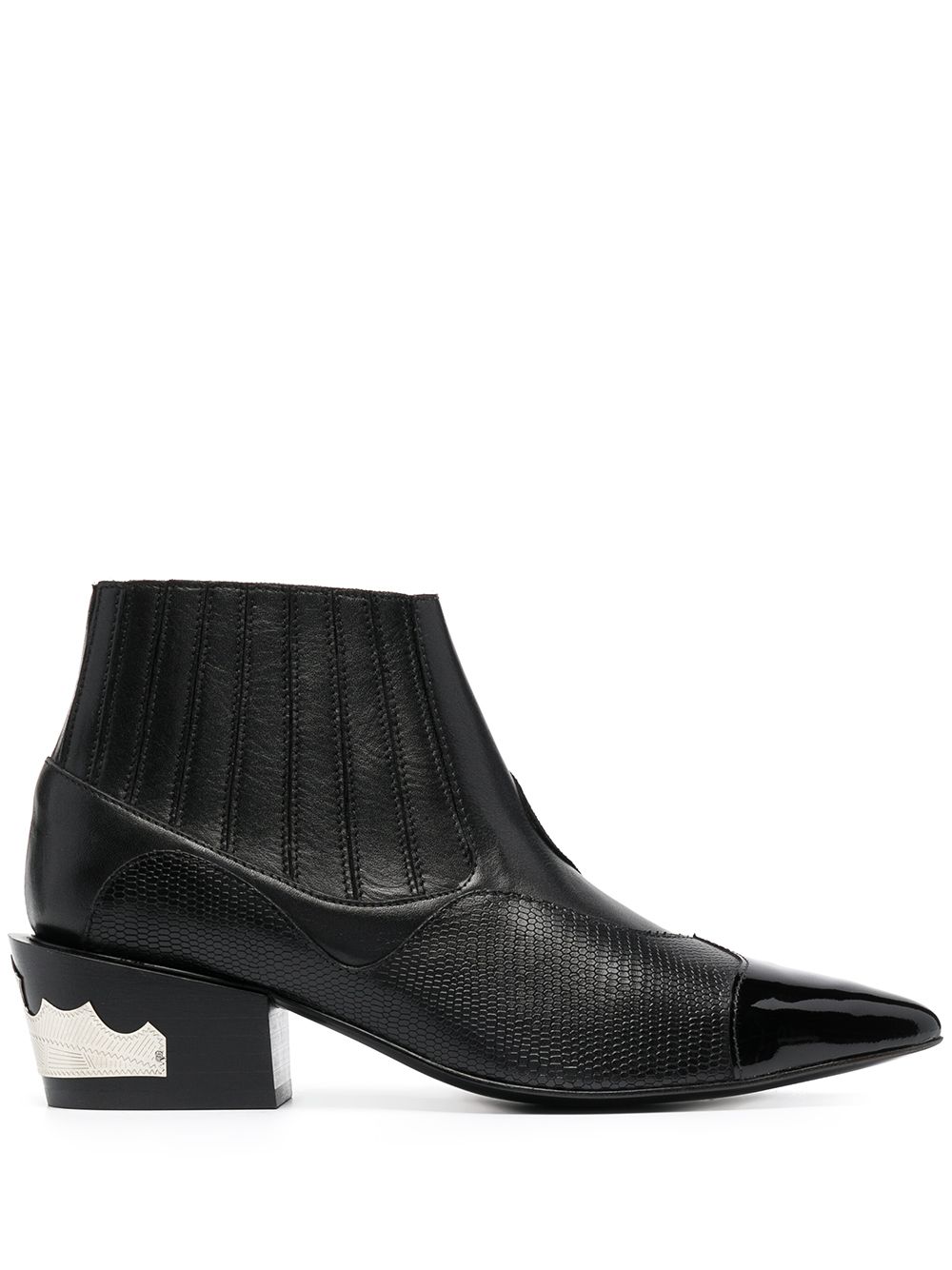 фото Toga pulla panelled leather ankle boots