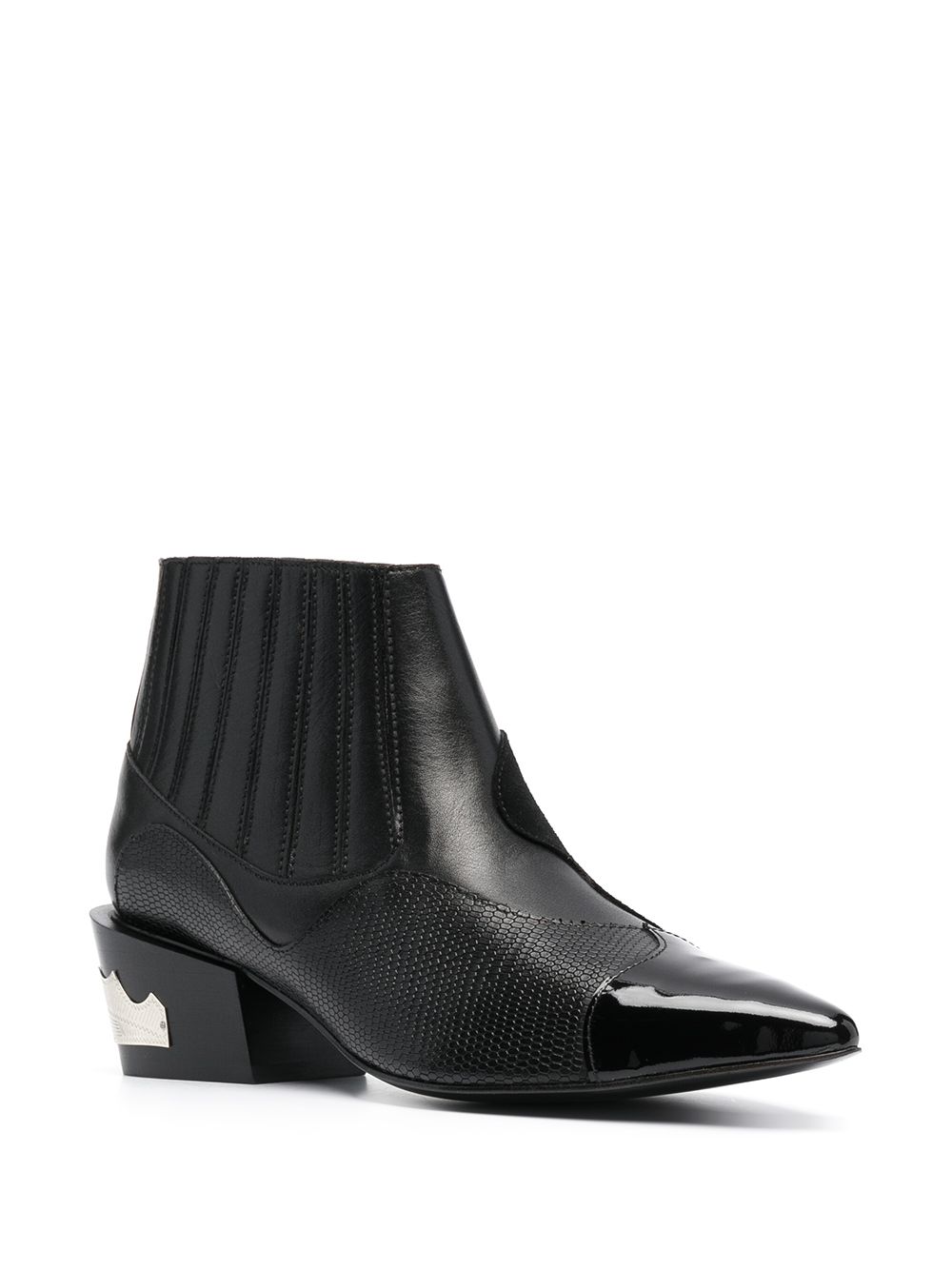 фото Toga pulla panelled leather ankle boots