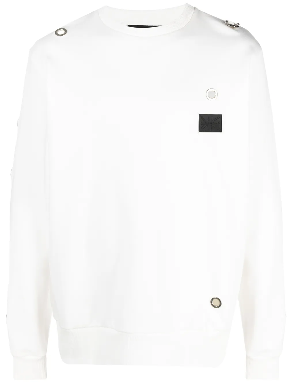 

John Richmond sudadera con ojales - Blanco