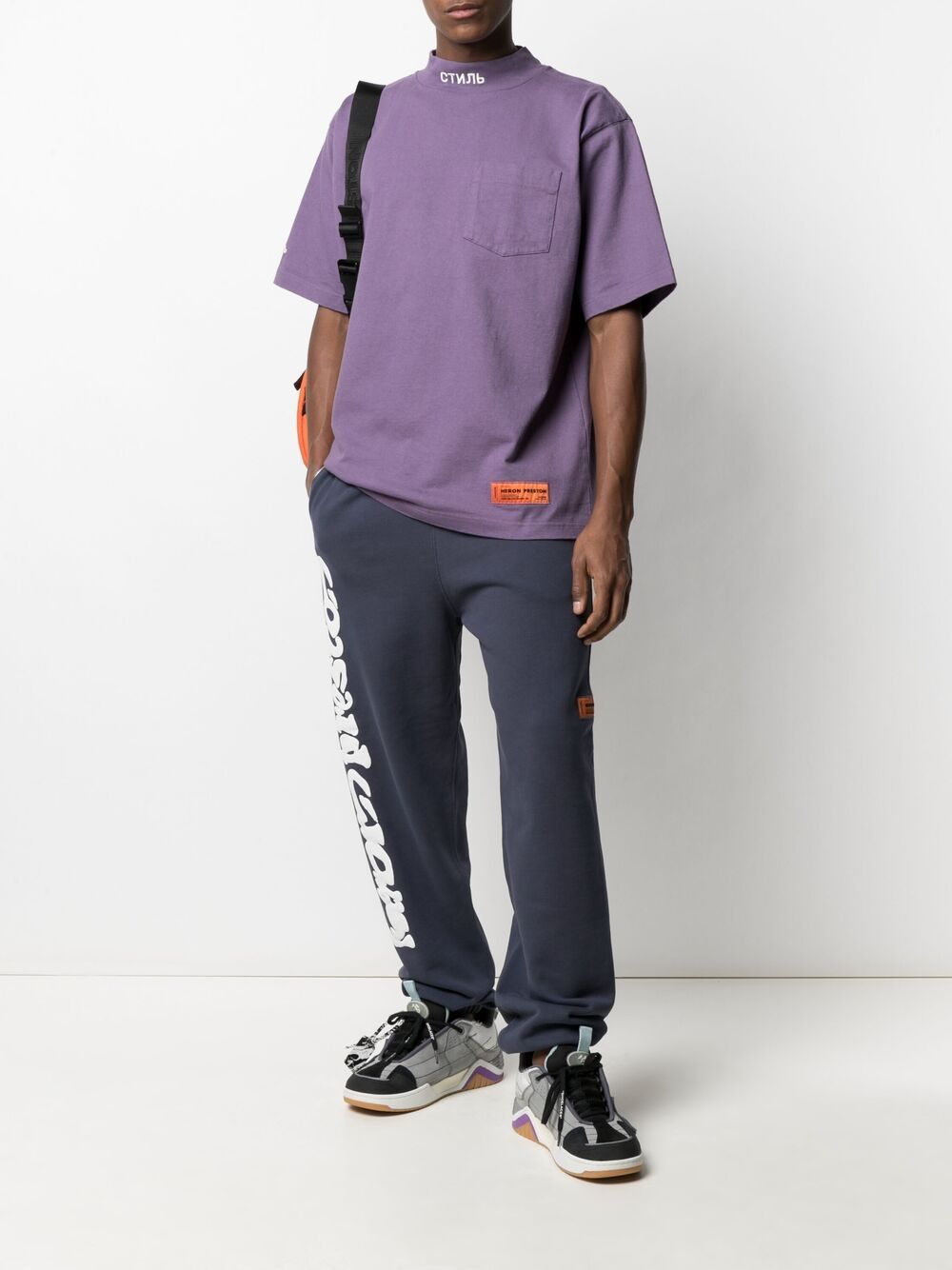 фото Heron preston ss turtleneck pocket ctnmb purple white