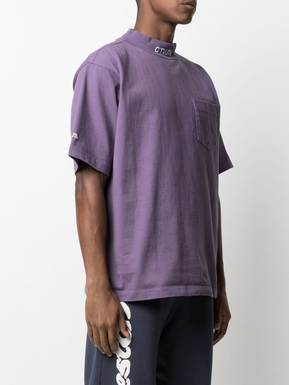 фото Heron preston ss turtleneck pocket ctnmb purple white