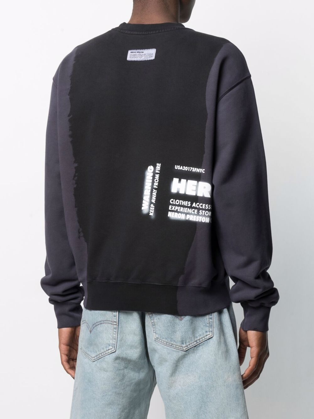 фото Heron preston cat crewneck power black yellow