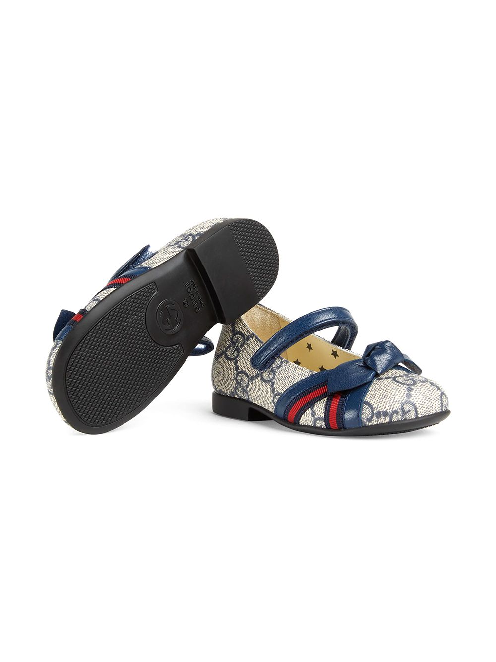 Gucci Kids GG Supreme ballerina's - Blauw