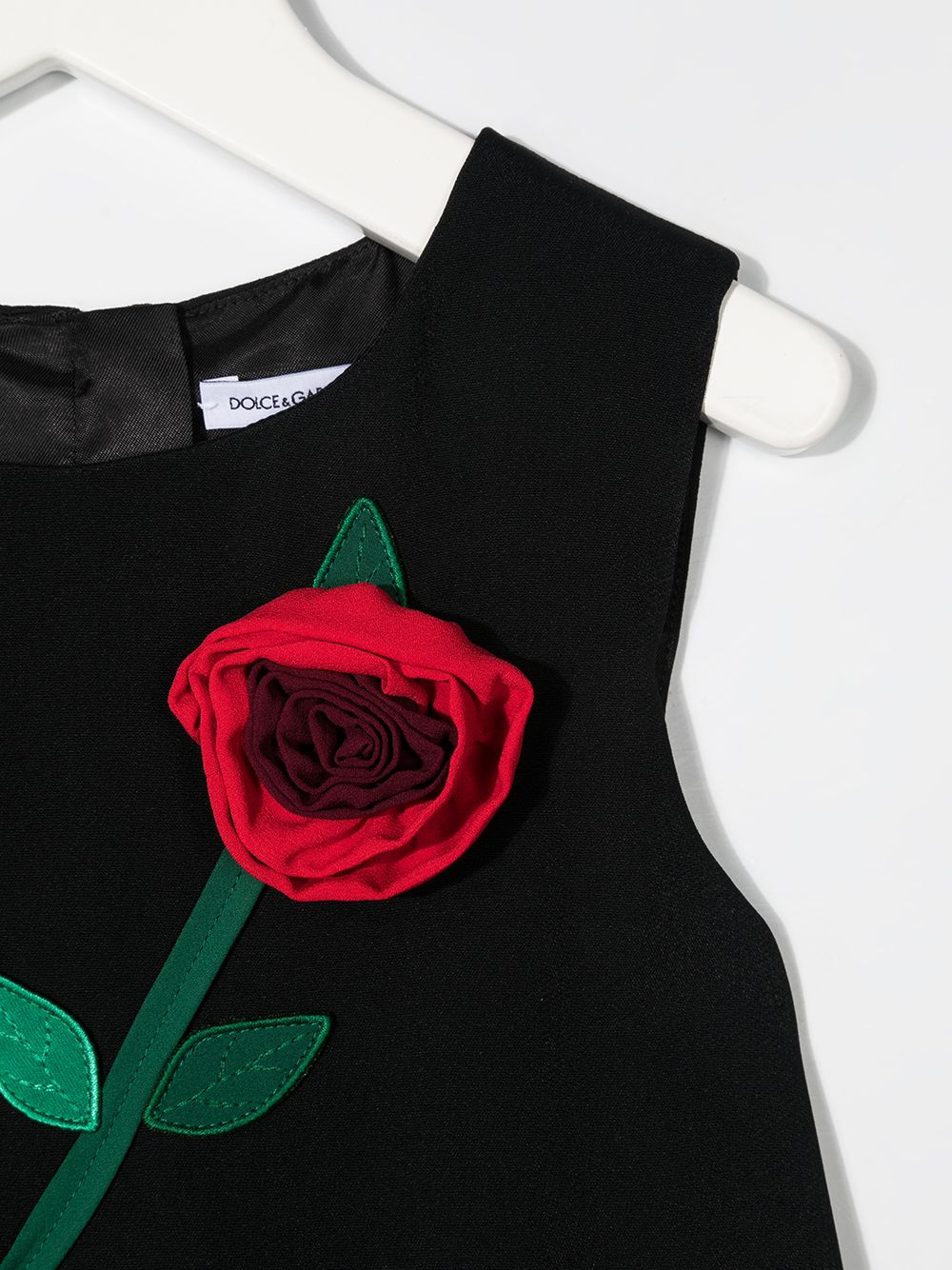 Shop Dolce & Gabbana Sleeveless Floral Dress In Black