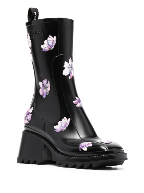 chloe betty lace up rain boots