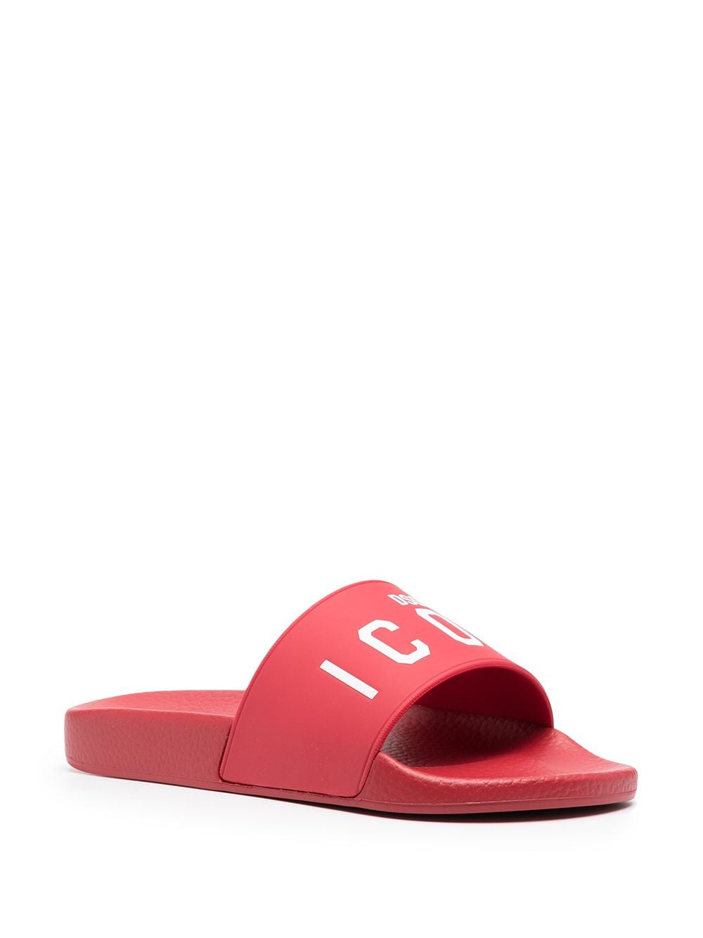 Dsquared2 Icon slippers met print - Rood