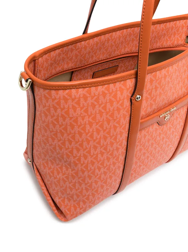 michael kors orange tote bag