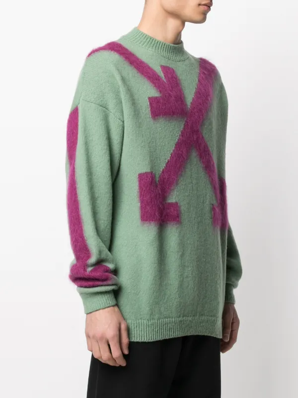 Off-White Intarsia Arrow Jumper - Farfetch