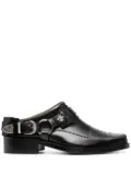 Toga Virilis buckled leather slip-on boots - Black