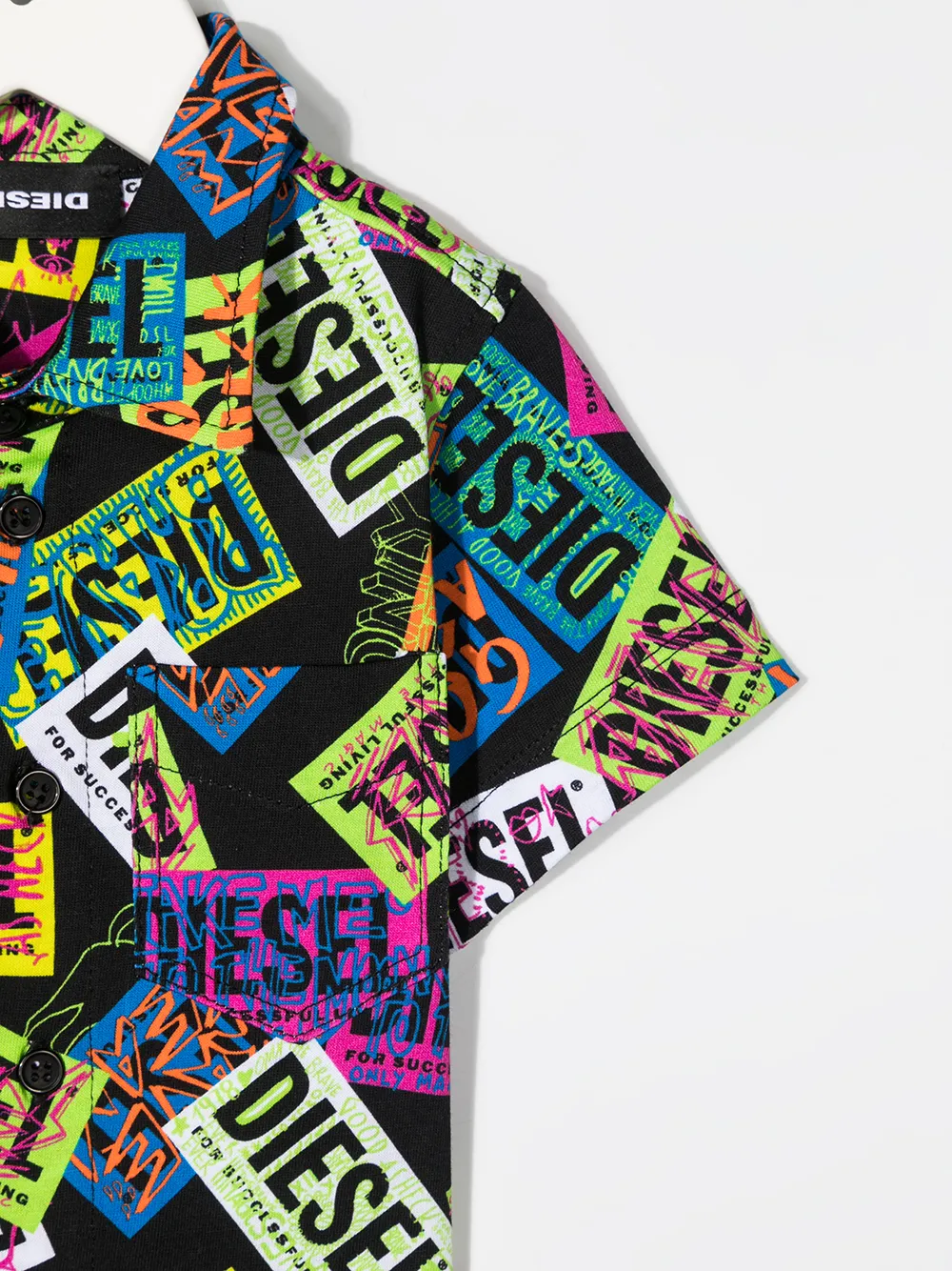 фото Diesel kids рубашка с короткими рукавами и логотипом
