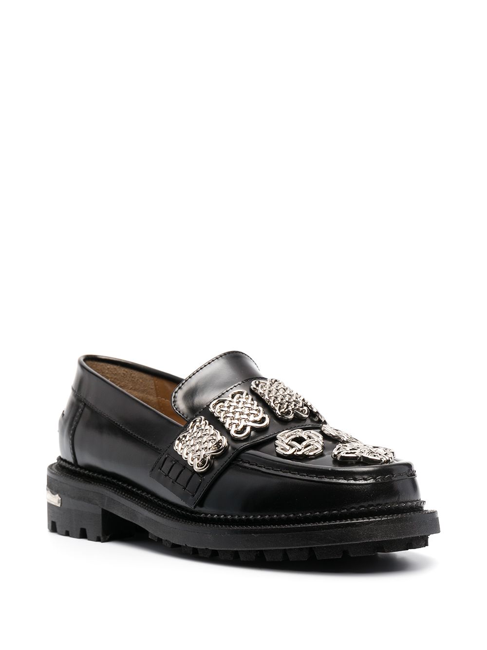 фото Toga pulla chain appliqué chunky-sole loafers