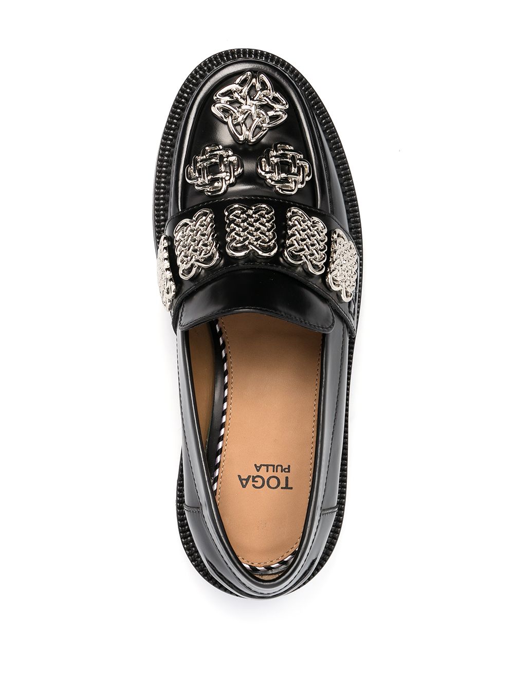 фото Toga pulla chain appliqué chunky-sole loafers