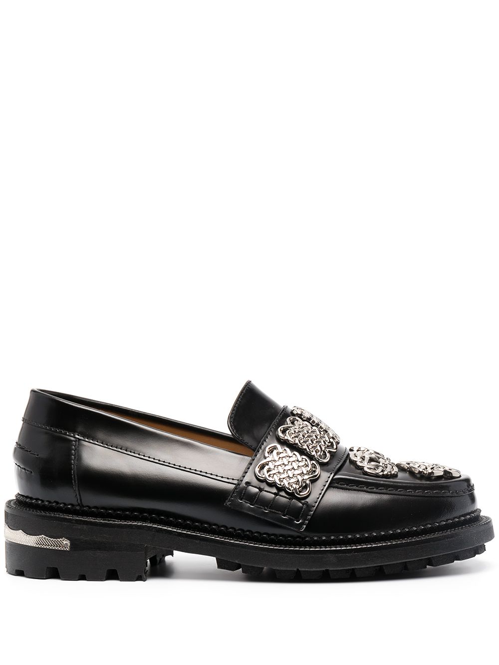 фото Toga pulla chain appliqué chunky-sole loafers