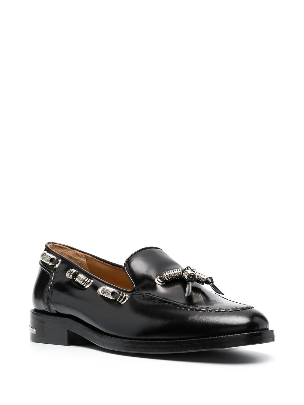 фото Toga virilis eyelet-embellished leather loafers