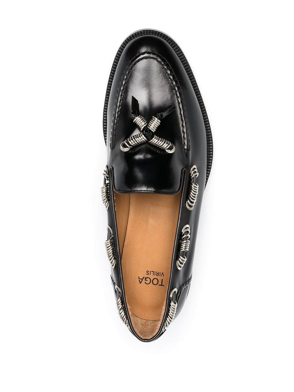 фото Toga virilis eyelet-embellished leather loafers