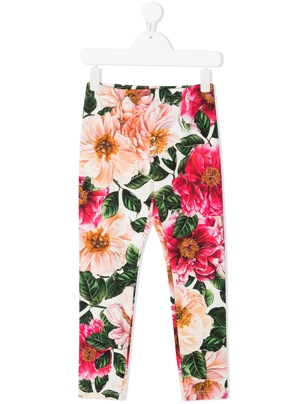 

Dolce & Gabbana Kids leggins con estampado floral - Rosado