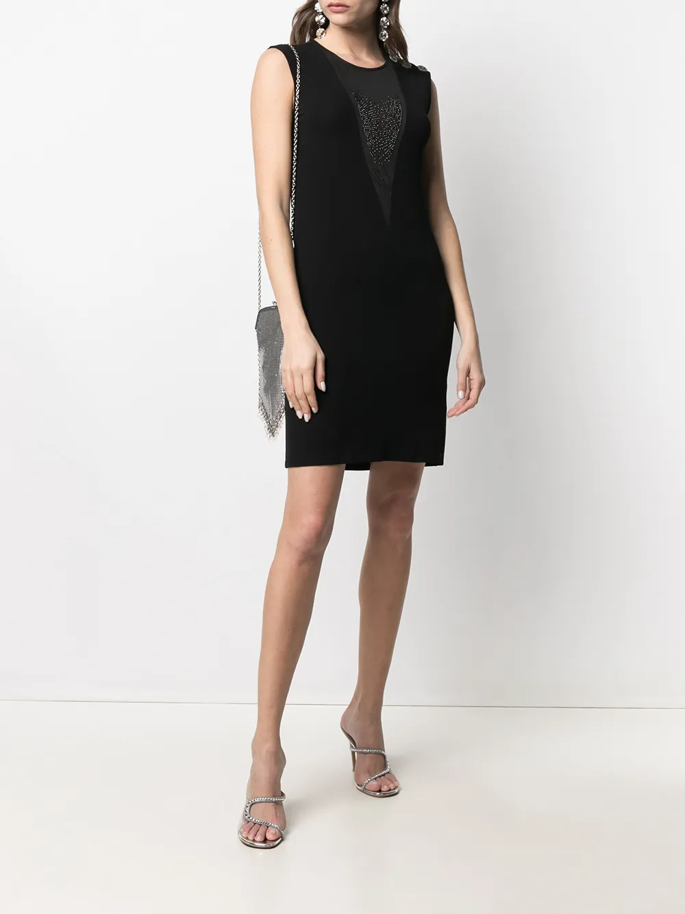 John Richmond Midi-jurk met knoop - Zwart
