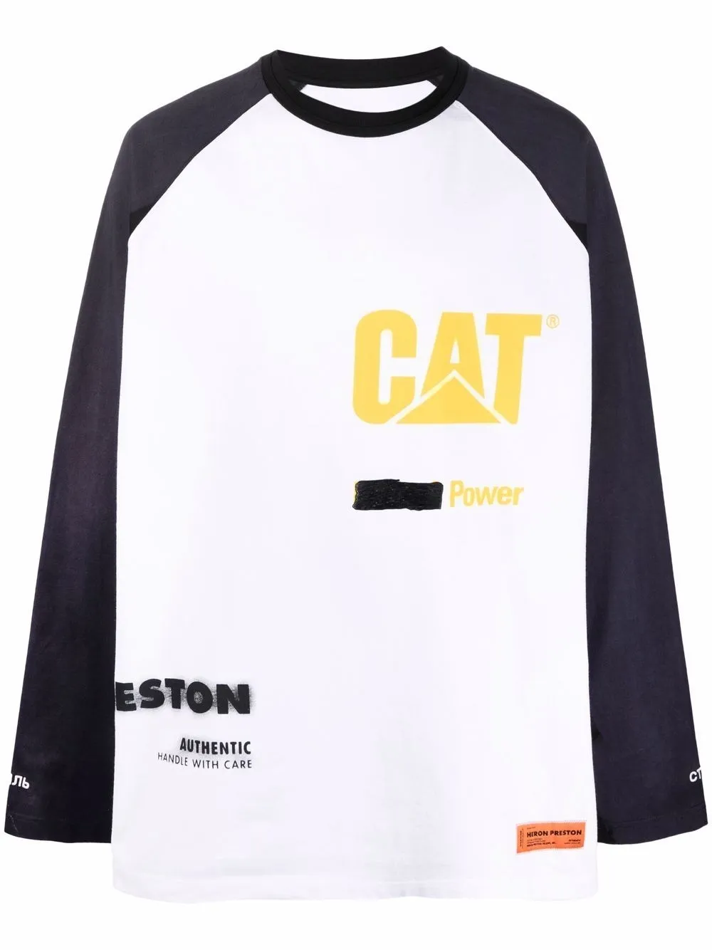 Black Printed Long Sleeve T-Shirt by Heron Preston on Sale