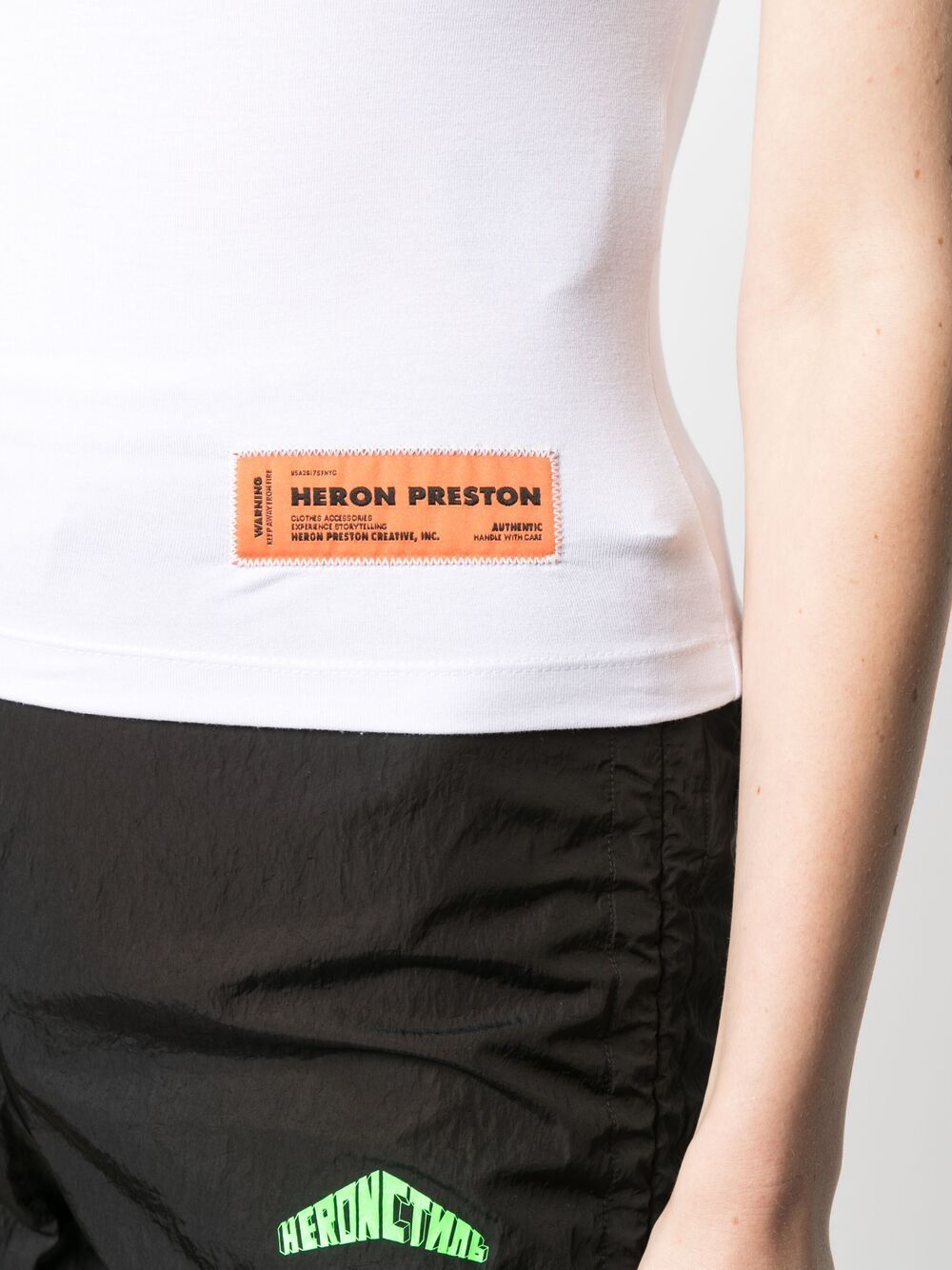 фото Heron preston ss baby tee warped white black