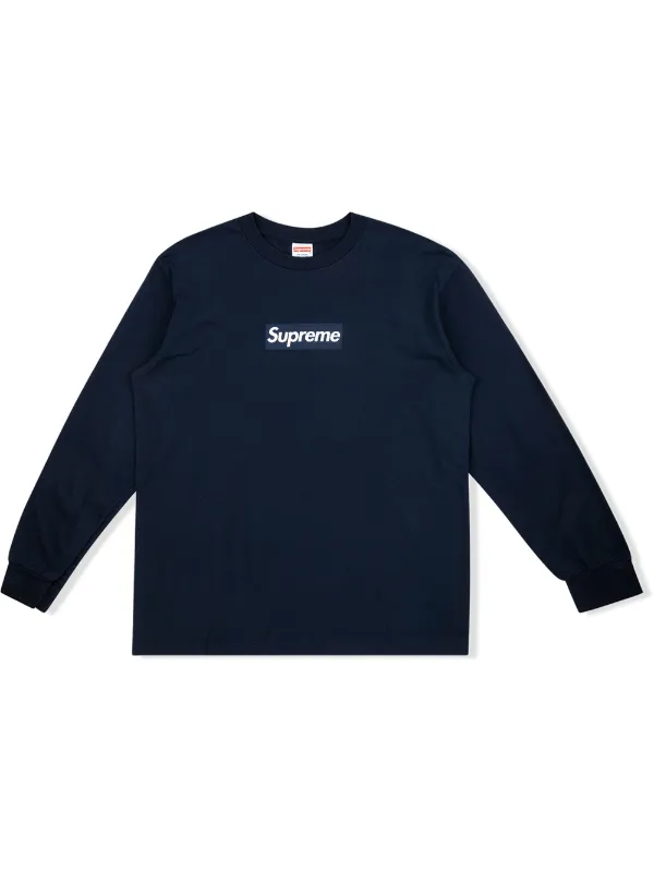 Supreme navy shop blue box logo