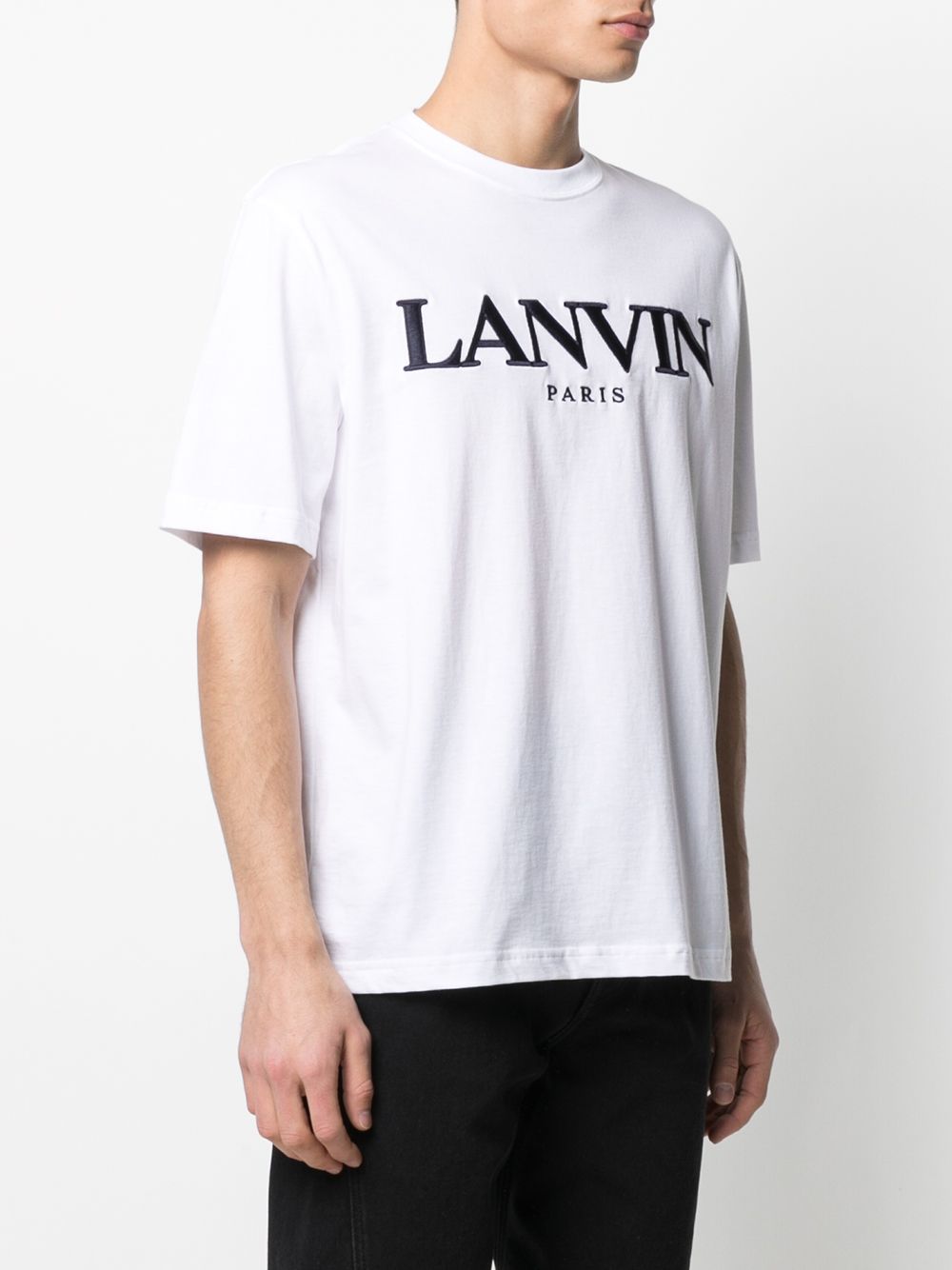 фото Lanvin футболка с вышитым логотипом