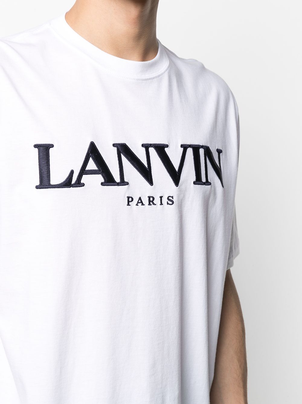 фото Lanvin футболка с вышитым логотипом