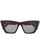 Image 1 of Alexander McQueen Eyewear Selvedge cat-eye frame sunglasses